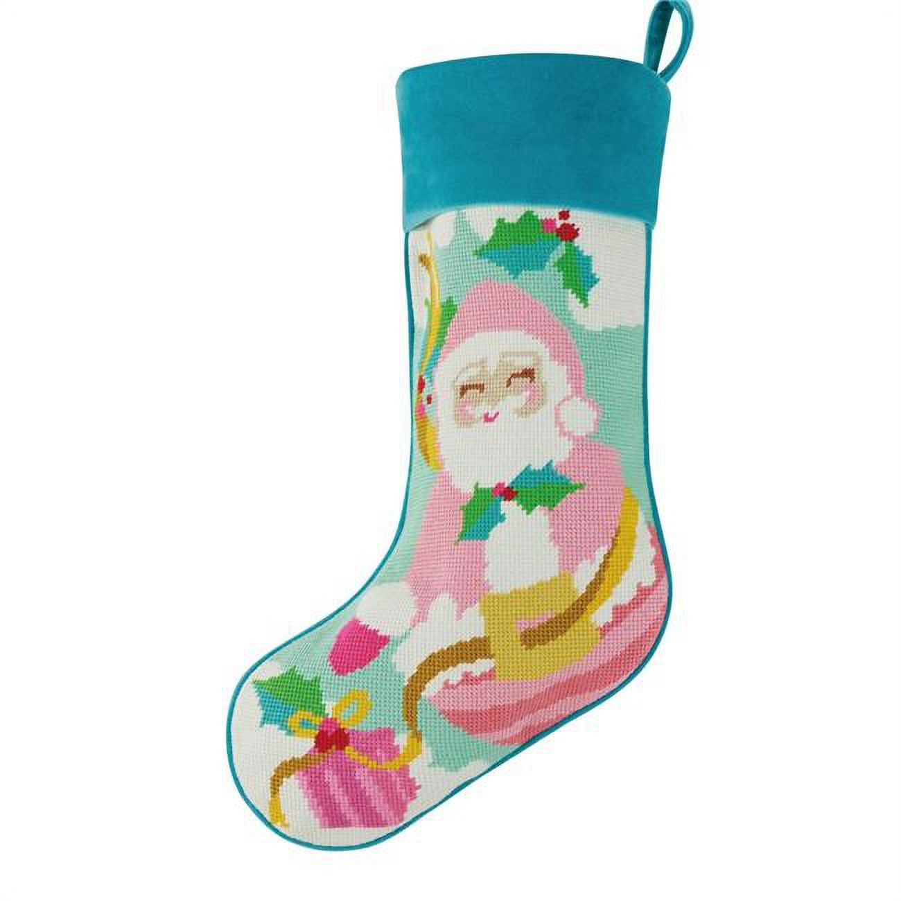 11 x 18 in. Papa Noel Embroidered Needlepoint Stocking