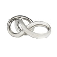 thumbnail image 1 of 11" x 5" Silver Ceramic Infinity Loop Abstract Sculpture, by DecMode, 1 of 11