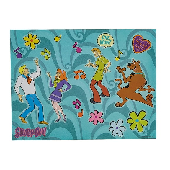 11" x 8 1/2" Scooby-Doo Sticker Scenes - 12 Pieces