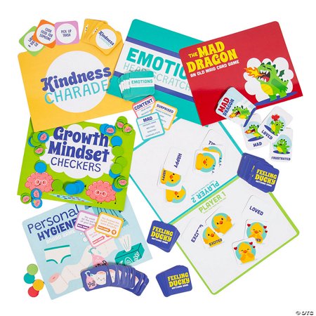 11" x 8 1/2" Social Emotional Learning Classroom & Take-Home Activities Game Sets - 180 Pieces