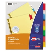 11 x 8.5 in. 8 Insertable Big Tab Dividers, Assorted Color - Pack of 12