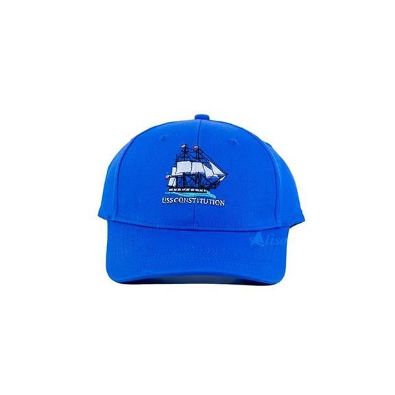 11 x 8 x 5 in. USS Constitution Embroidered Cap in Blue by Alison Nautical