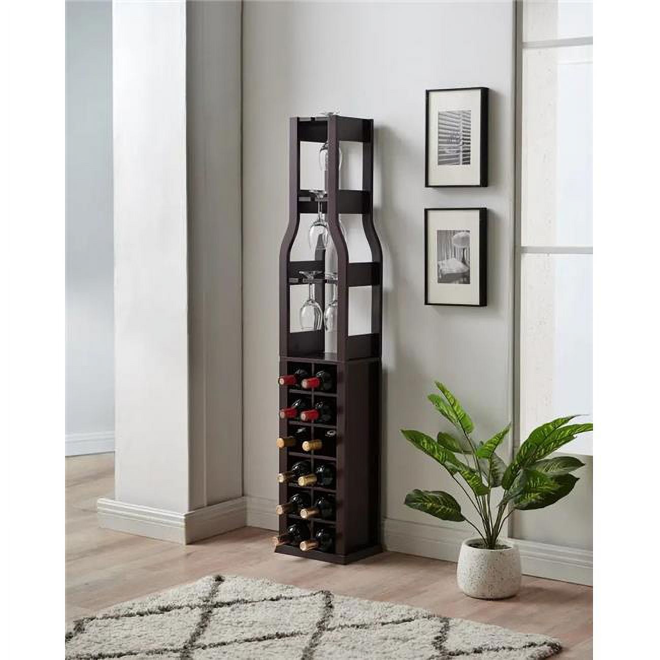11 x 8 x 54 in. Wine Rack, Cherry