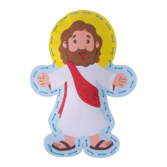 11" x 9" Learn to Sew Religious Stuffed Jesus Craft Kit - Makes 1