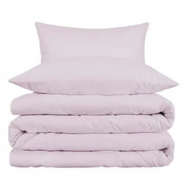 11 x 9 x 4.5 in. Cotton Blend Duvet Cover Set, Lilac - King Size - 3 Piece