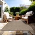 thumbnail image 1 of 11'x11' Soft Indoor/Outdoor Hobnail Style Area Rugs. Lightweight and Flexible for Easy Cleaning and Transport (Color: Taupe), 1 of 8