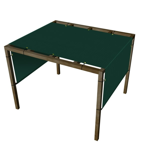 11'x18' Green Outdoor Sun Shade Panel Universal Pergola Replacement Cover Canopy with Grommets Weight Rods Sun Block Cover