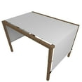 thumbnail image 1 of 11'x21' Waterproof Sun Shade Sail Cover Tarp Shade Privacy Screen Panel Pergola Replacement Cover with Rods Grommets Light Grey, 1 of 5