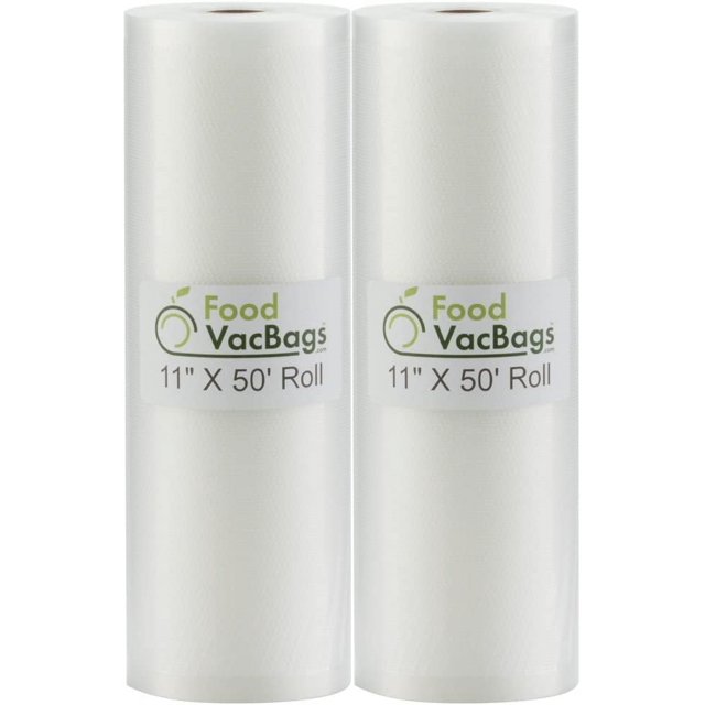 11"x50' Vacuum Sealer Bags 2 Rolls Embossed Commercial Grade Make