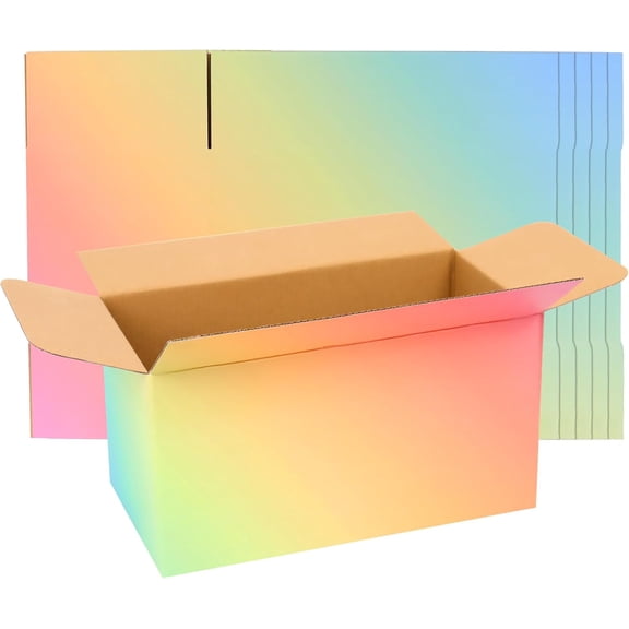 11"x6"x6" Shipping Boxes Set of 30, Colorful Corrugated Cardboard Box Packaging for Small Business, Packaging Mailing or Gift Wrapping Giving