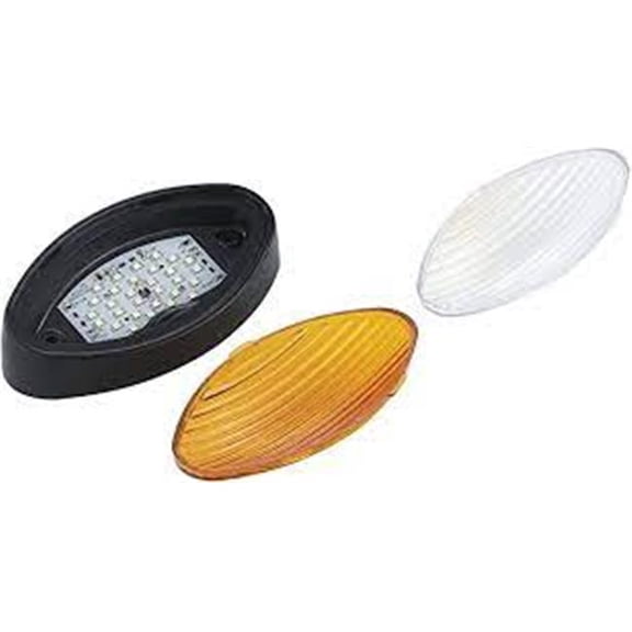 110-170 Lumen Black LED Oval Light