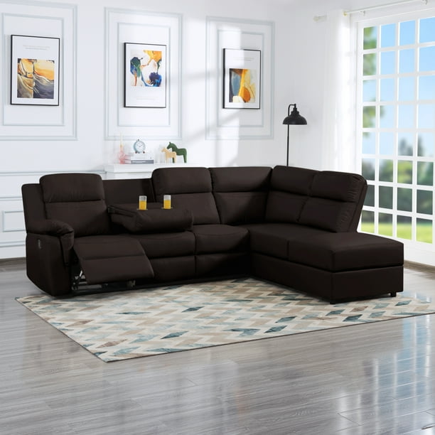 L shaped couch with recliner hotsell