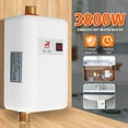 thumbnail image 1 of 110/220V 3.8KW Electric Tankless Instant Hot Water Heater for Bathroom Kitchen, 1 of 10