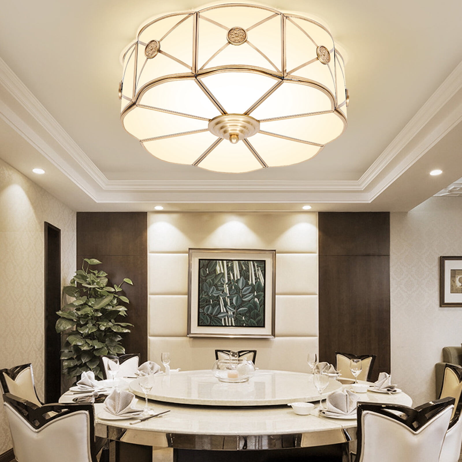 110-220V Modern Ceiling Pendant Light LED Chandelier Flower Shaped Lamp Fixture  Applicable Area 8-12㎡ 13.78*6.3in for Living Rooms, Bedrooms, Kitchens, Dining Rooms