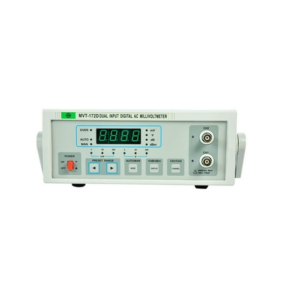110/220V Output Dual Channel 4 Digital 100uV-400V Voltage LED Display Digital Millivoltmeter MVT-172D Dual Needles