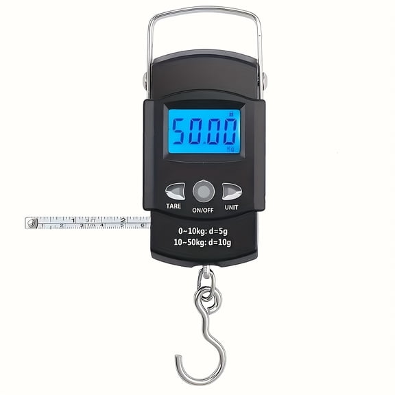 110.23LB Electronic Fishing Scale, Compact Scale with Tape Measure for Outdoor Fishing