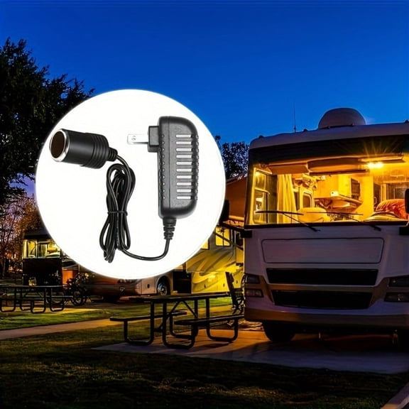 110-240V to 12V 2A 24W AC/DC Car Cigarette Lighter Socket Converter - OEM: 51820136 - Universal Input, Power GPS/Dash Cam/Mobile Devices - Automotive Accessory