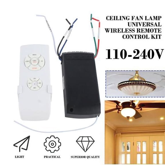 110-240V Universal Ceiling Fan Lamp Speed Remote Control Kit Timing WirelesWA