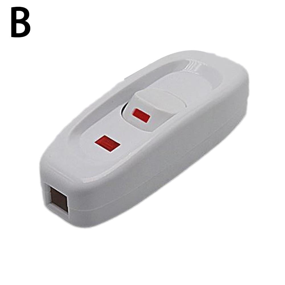 110-250V 10A Inline ON/OFF Button-Table Lamp Desk Lights Cord Cable ...