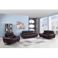thumbnail image 1 of 110" Charming Brown Leather Sofa Set, 1 of 2