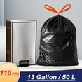 thumbnail image 1 of 110 Counts 13 Gallon Tall Kitchen Trash Bags (5 Rolls), 23.62×31.5in, Thickened with Durable Drawstring, Strong & Portable for Kitchen, Bathroom, Easter & Party Use, 1 of 6