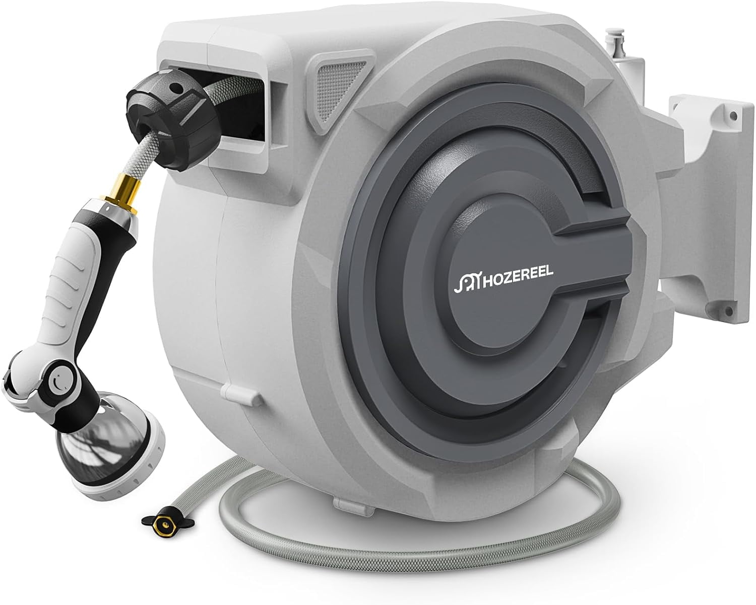 110 FT Retractable Garden Hose Reel by , Outdoor Reels 1/2" - Automatic ...