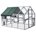 thumbnail image 1 of 110 Inch Large Cat Catio Walk-in Enclosure Wooden Cage with Bridges Walks Small Houses  Roof Cover, 1 of 8