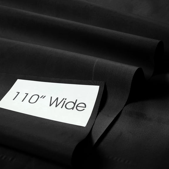 Blackout Fabric By The Yard - 110 Inch Wide Premium Triple-Layer Drapery Lining Fabric for Windows & DIY Projects, Continuous Length Up to 15 Yards