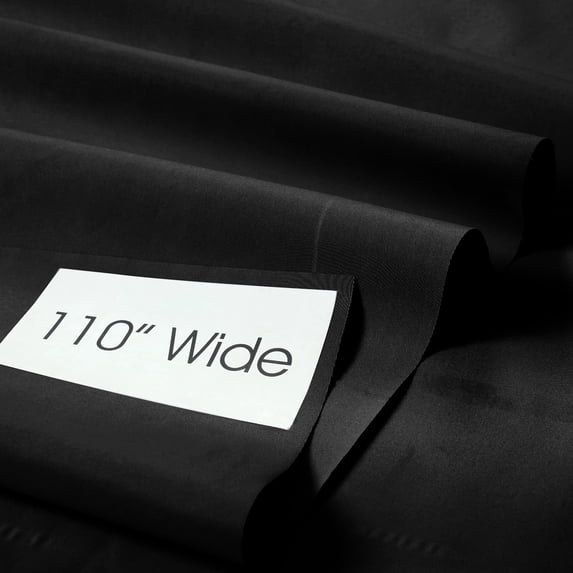 Blackout Fabric By The Yard - 110 Inch Wide Premium Triple-Layer Drapery Lining Fabric for Windows & DIY Projects, Continuous Length Up to 15 Yards
