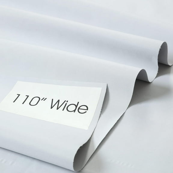 Blackout Fabric By The Yard, 110 Inch Wide Fabric for Drapery Lining & DIY Projects, 5-Yard Pre-Cut (180" x 110")