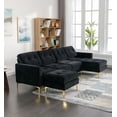 thumbnail image 1 of 110" L-Shape Convertible Sectional Sofa Couch With Movable Ottoman Storage Pockets Modern Upholstered Sofa For Apartment, 1 of 6