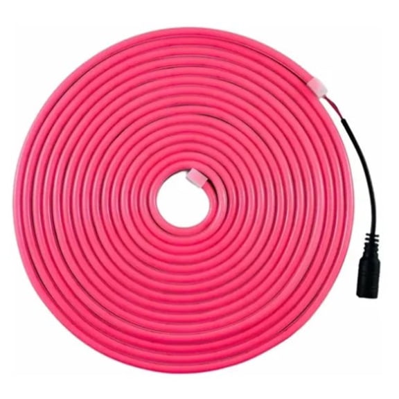 110 LEDs, 6m Silicone Strip for Outdoor Glamour, 5V Rose Red Waterproof Neon Lights