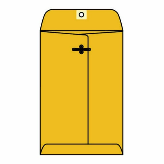 #110 Open End Statesman Clasp Catalog Envelopes, 12" x 15-1/2", 28# Recycled Tan / Brown Kraft, Metal Clasp (Box of 100)