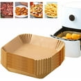 thumbnail image 1 of 110 PCS 7.9 Inch Square Air Fryer Disposable Baking Paper Liners, Oil-proof Non-Stick Parchment Paper Liners Fit 5-8QT Basket for Airfryer Microwave Oven Frying Pan, 1 of 5