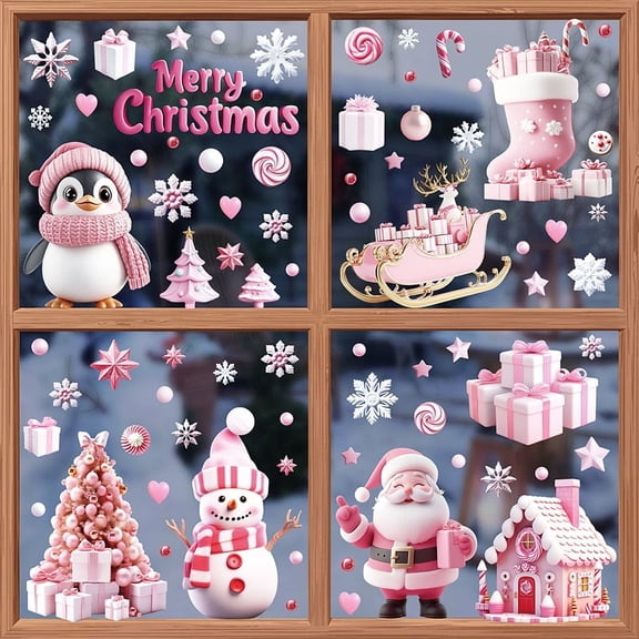 110 PCS Extra Large Snowflake Christmas Window Clings Decals for Glass Giant White Snowflake Window Decorations Xmas Snowflake Stickers Winter Wonderland Party Supplies Decor