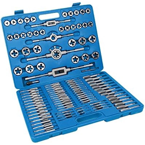 110 PCS Metric Tap and Die Set, M2-M18 Rethreading Kit for Making Screw Threads for Cutting External and Internal Thread Threading with Storage Case$$Tools & Hardware Other