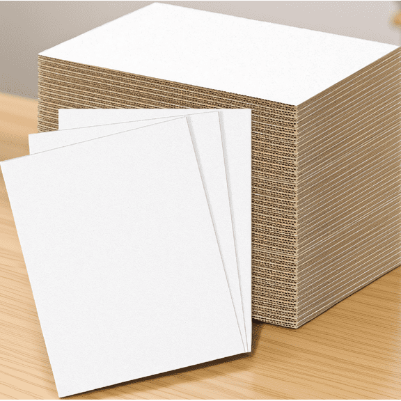 110 Pack Corrugated Cardboard Sheets 11 x 8.5 Inch Flat Packaging Inserts for Shipping Packing and Crafts, White
