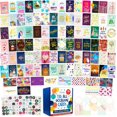 thumbnail image 1 of 110 Pack Gold Foiled & Glittery 5x7in All Occasion Cards Assortment Box with Envelopes & Stickers, 110 Folded Unique Designs for Friends & Family with Printed Message - Gifting, Mailing, 1 of 3