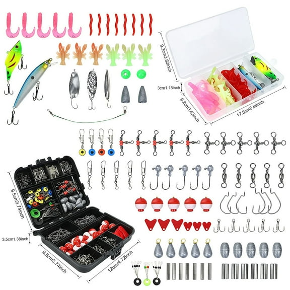 110 Pcs Fishing Kit,Telescopic Fishing Rod and Reel Combo Set,Spinning Reel Child Kids Fishing Line
