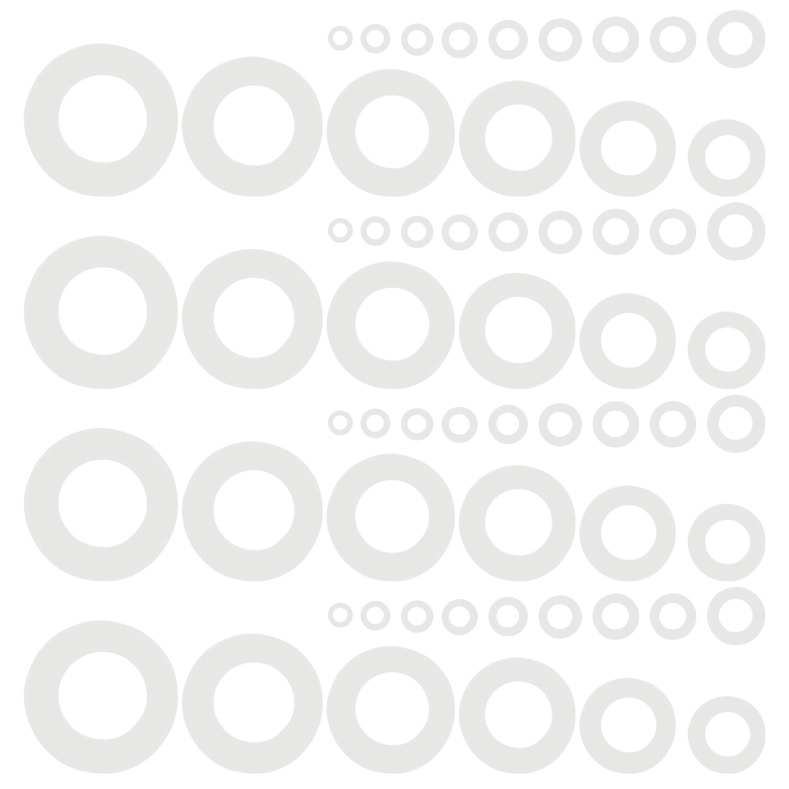 110 Pcs Flat Rubber Gasket Sink Plug Seals Leaking Faucets Repair