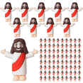 thumbnail image 1 of 110 Pcs Little Jesus Figurine Miniature Jesus Doll Tiny Jesus Figurine to Hide and Seek Classic Religious Gifts Christ Savior Jesus for Sunday Easter Egg Stuffers Baptism Gift(110,Red), 1 of 6