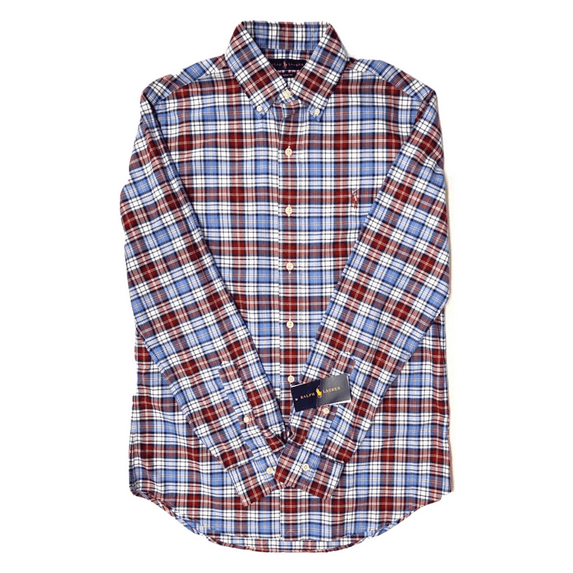 $110 Polo Ralph Lauren Men's, 100% Cotton Plaid Performance Shirt, Multi, LT