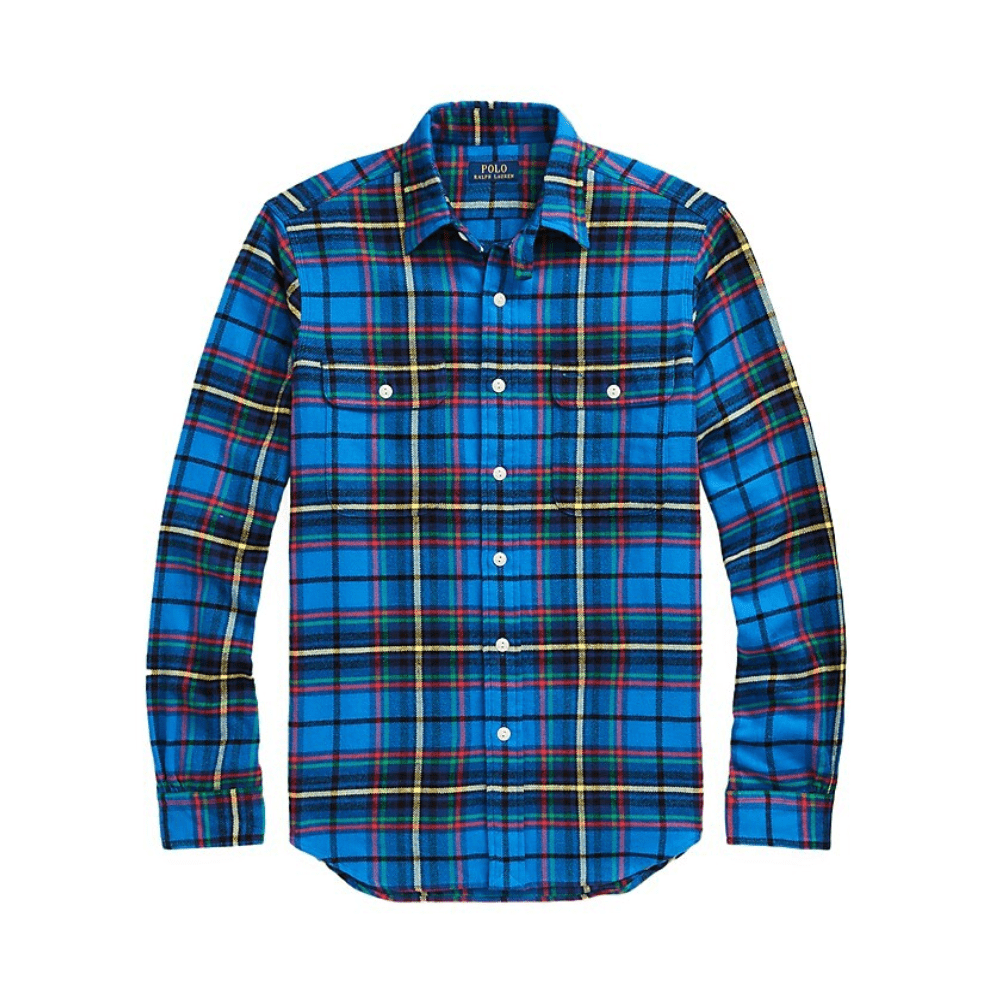 $110 Polo Ralph Lauren Men's, Classic-Fit Flannel Plaid Workshirt