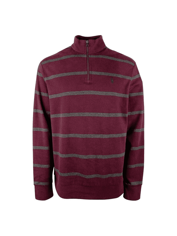 $110 Polo Ralph Lauren Men's, Quarter-Zip Luxury Jersey Stripe Pullover,Multi,XL