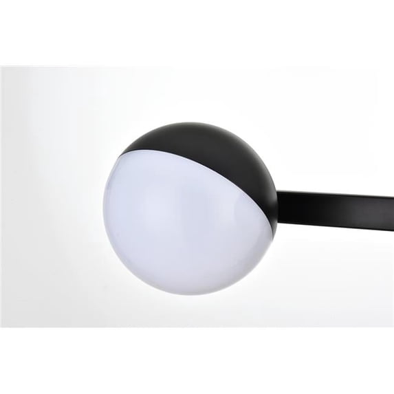 110 V Three Light Vanity Wall Lamp, Black