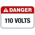 thumbnail image 1 of 110 Volts Metal Sign 8 x 12 Inch for Garage, Workplace, Warehouse, 1 of 4