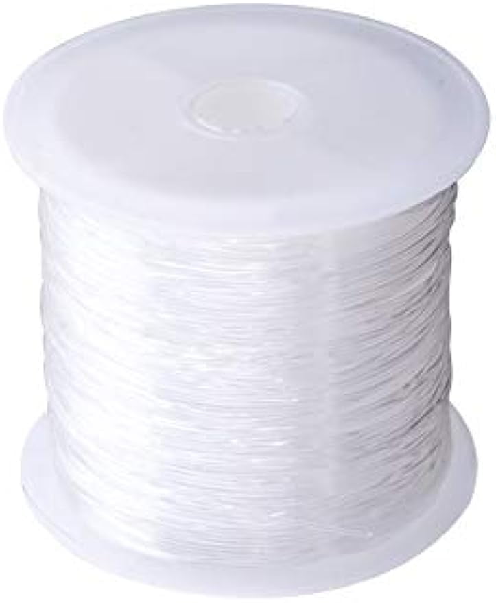 1 Roll 20 Yards Clear Nylon Thread Fishing Line 0.6mm Invisible String Cord  for Beading Gemstone Jewelry Making Craft Bracelet Hanging Decoration  Sewing Quilting Hair Weaving 
