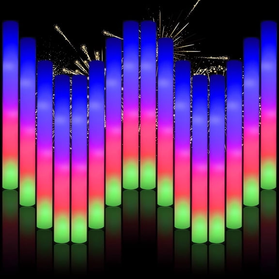 110 count Led Glow Sticks, Glow Sticks 3 Flashing Modes for Wedding Glow in The Dark Party Supplies, Light up Sticks for Birthday, Raves, Outdoor Camping
