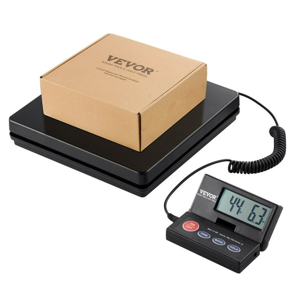 110 lb Digital Shipping Scale with Foldable LCD Display,0.07 oz Precision for Packages,Luggage&Mail,AC/DC Powered,Tare&Hold Functions,FCC Certified.