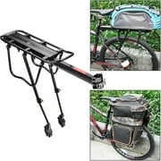 110 lbs Capacity Adjustable Rear Bike Rack Carrier Luggage Cargo Bicycle Accessories